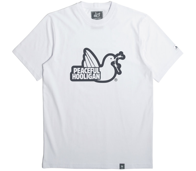 Peaceful Hooligan Outline t-shirt White