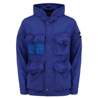 Weekend Offender Devito hooded field jacket Electric Blue