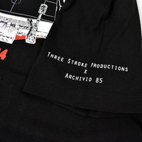 Three Stroke Productions Old Town Stadium Project De Meer Amsterdam t-shirt Black
