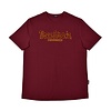 Three Stroke Productions classic flock print t-shirt Burgundy