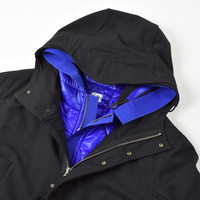 C.P. Company black b drill wool hooded parka 54