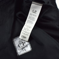 C.P. Company black b drill wool hooded parka 54