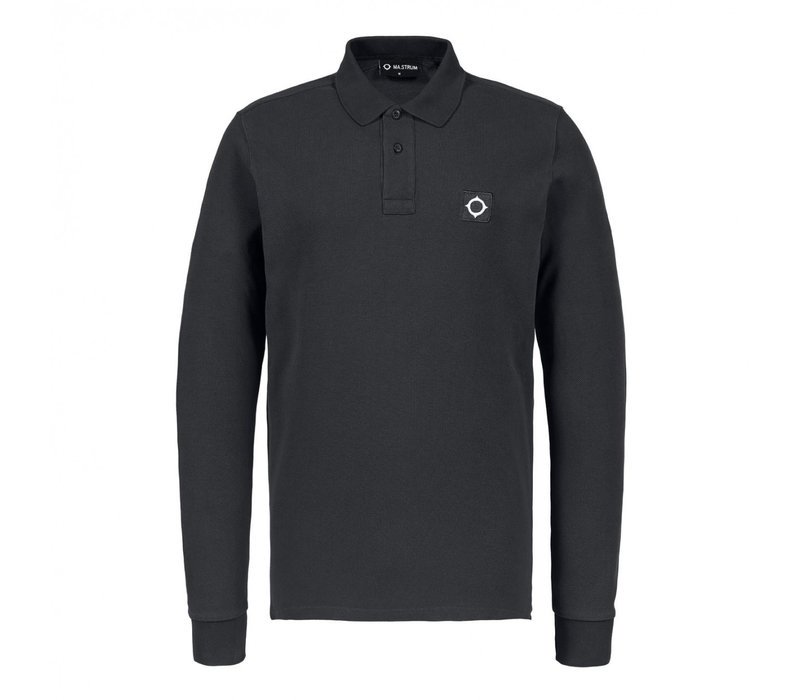 MA.STRUM LS pique polo Jet Black