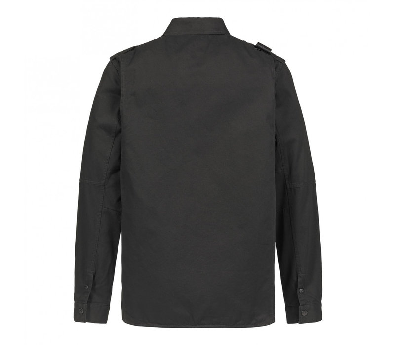 MA.STRUM zip front overshirt Jet Black