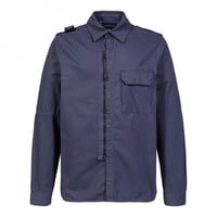 MA.STRUM zip front overshirt True Navy