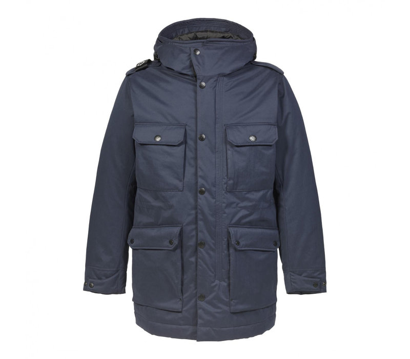 MA.STRUM hooded parka True Navy