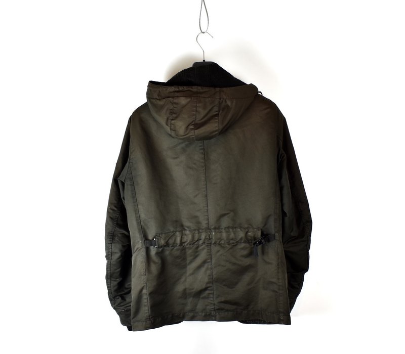 Stone Island brown david microfiber hooded field jacket L