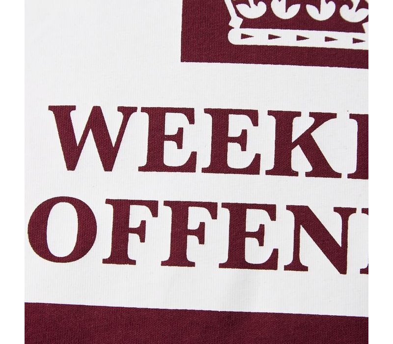 Weekend Offender Prison logo t-shirt Burgundy Red