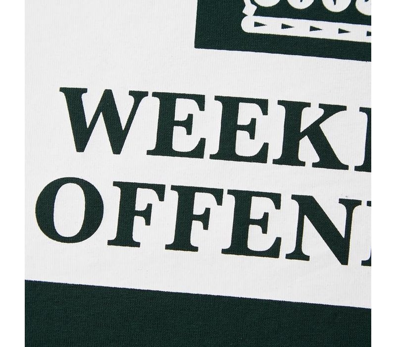 Weekend Offender Prison logo t-shirt Deep Forest Green