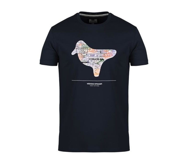 Weekend Offender Stamps t-shirt Navy