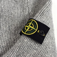 Stone Island grey heavy wool hooded knit XL