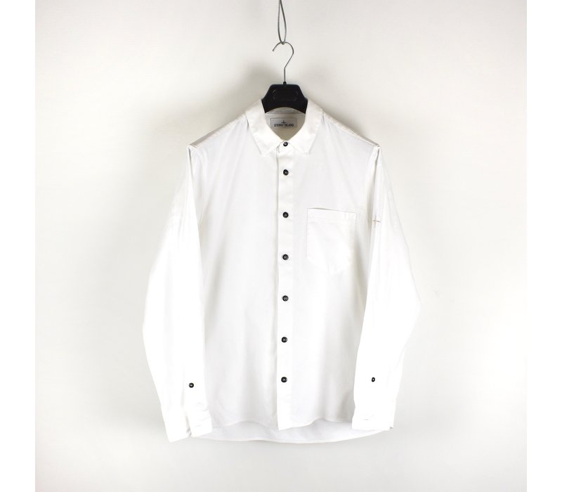 Stone Island white heavy cotton long sleeve shirt XL