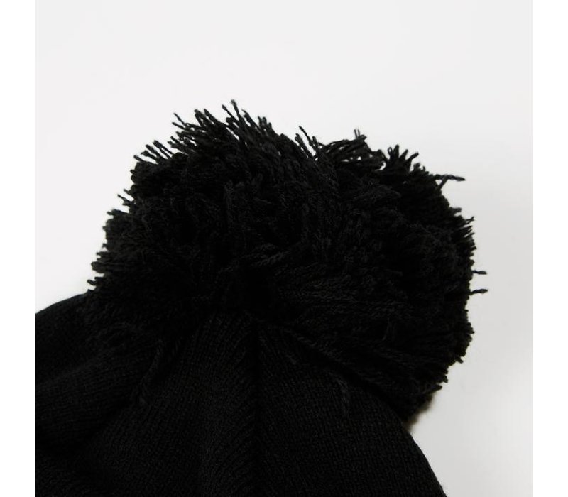 Weekend Offender Zambada knit bobble beanie hat Black