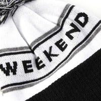 Weekend Offender Mountains knit beanie hat White