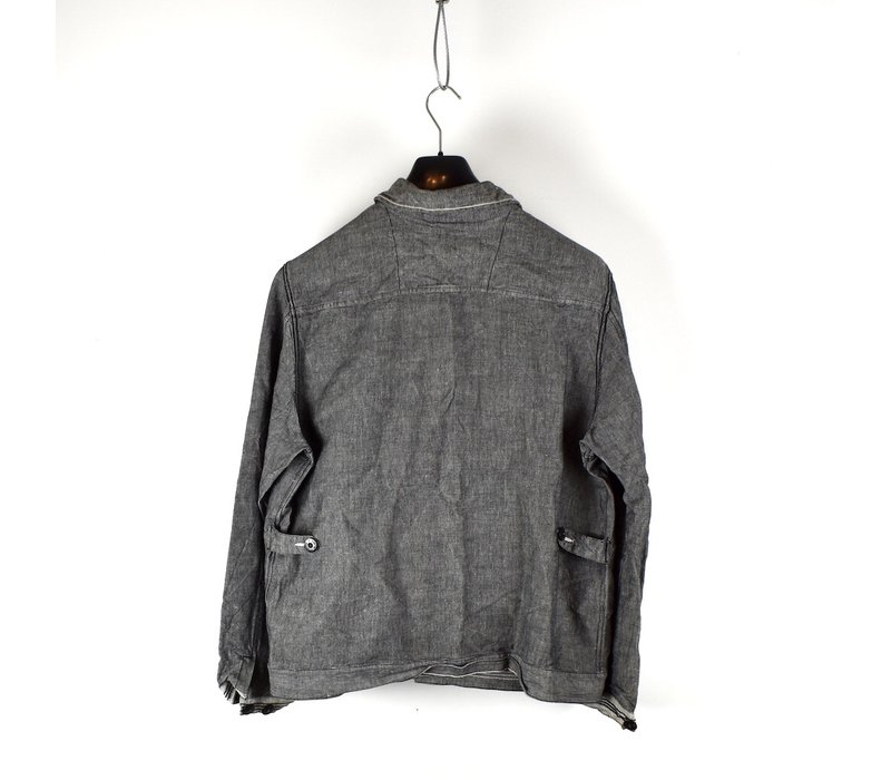 Stone Island grey compact cotton short jacket XL