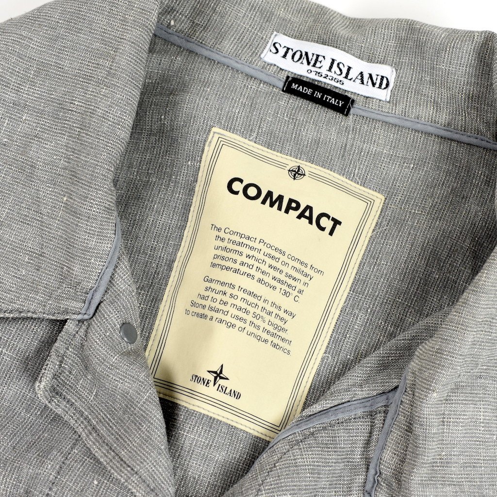 Woord Eigenwijs Koreaans Stone Island grey compact cotton longer length jacket XL - Archivio85