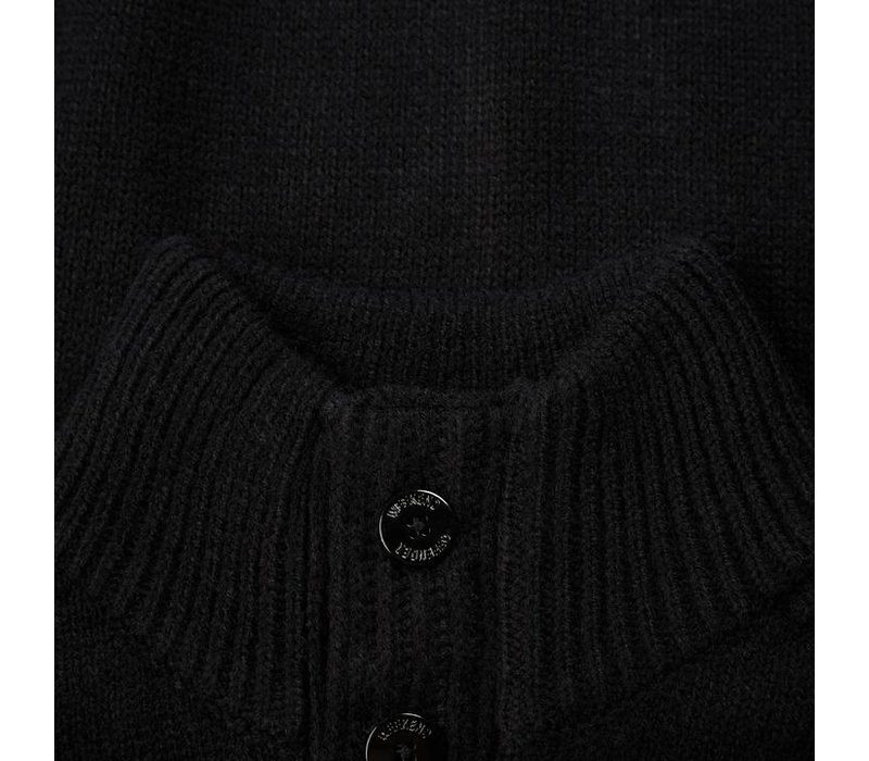 Weekend Offender Castillos funnel neck knit jumper Black