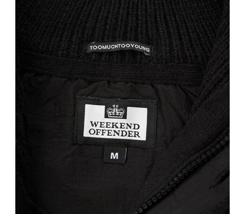 Weekend Offender Castillos funnel neck knit jumper Black