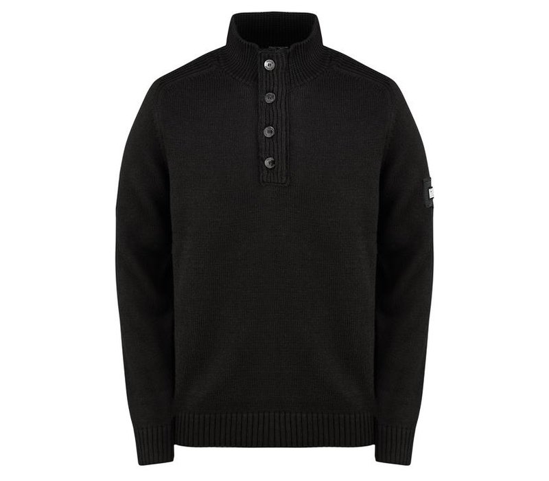 Weekend Offender Castillos funnel neck knit jumper Black