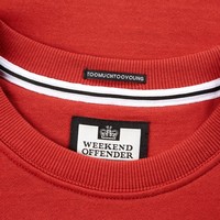 Weekend Offender WO Sweat crew neck sweatshirt Rust Red