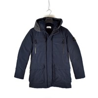 Stone Island junior navy micro reps hooded parka age 12