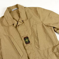 Stone Island brown david microfiber chest badge blazer jacket XL