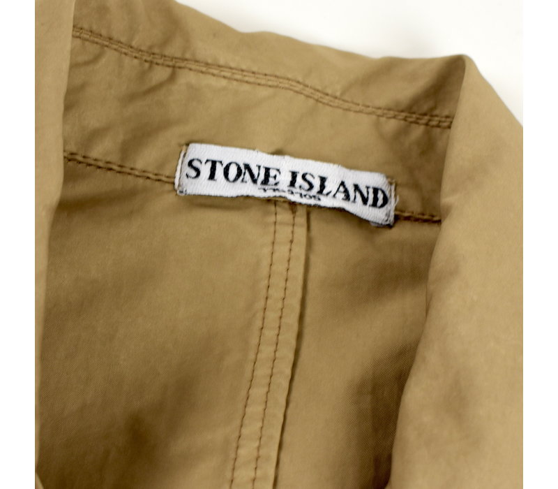 Stone Island brown david microfiber chest badge blazer jacket XL
