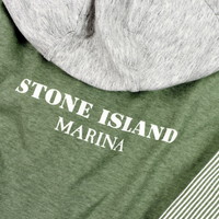 Stone Island Marina green hooded long sleeve sweatshirt