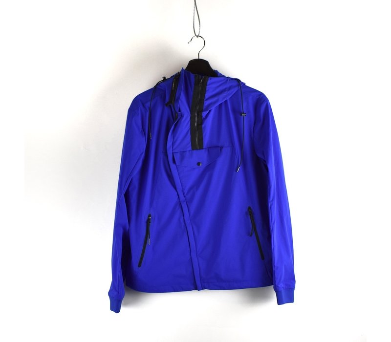 C.P. Company blue pro-tek utility mille miglia goggle hood anorak