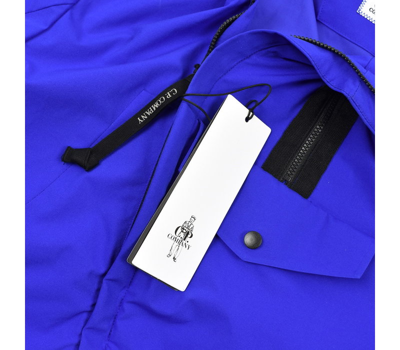 C.P. Company blue pro-tek utility mille miglia goggle hood anorak