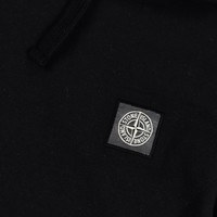 Stone Island black hooded patch program sweatshirt L