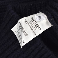 Stone Island navy shoulder badge wool quarter neck knit XXXL