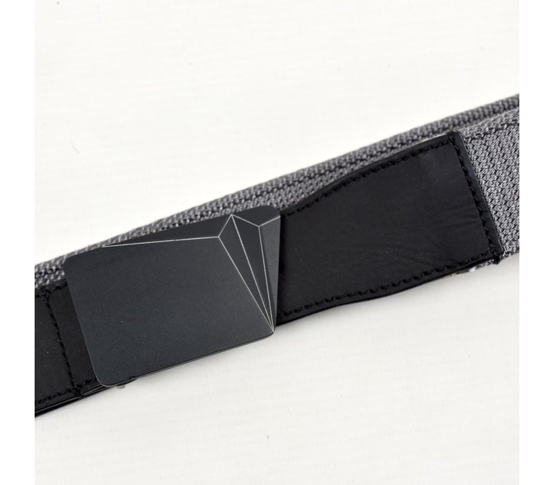 Stone Island grey canvas belt with compass star buckle 95cm