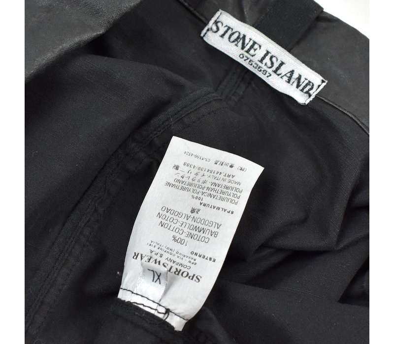 Stone Island black photographic resin collar jacket XL