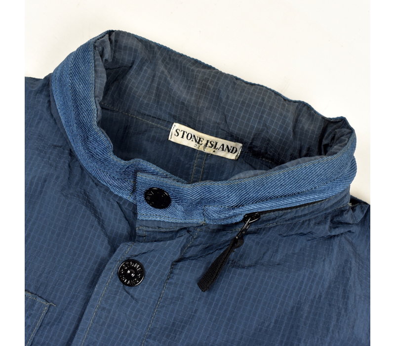 Stone Island blue nylon rip stop  jacket L