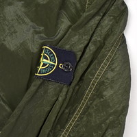 Stone Island green nylon metal biker jacket XL