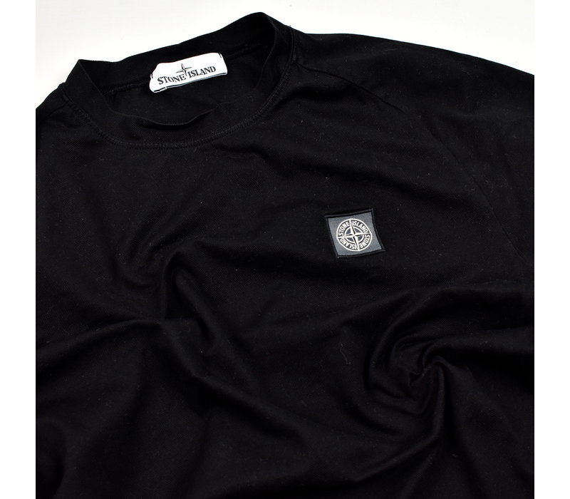 Stone Island black pique short sleeve patch program t-shirt S