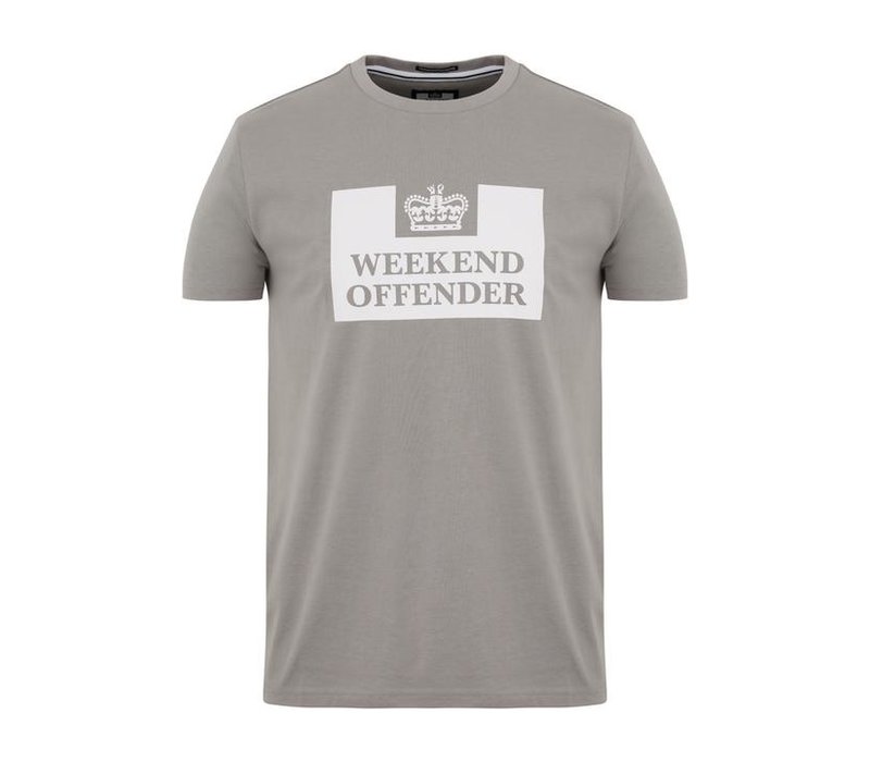 Weekend Offender Prison logo t-shirt Bullet Grey