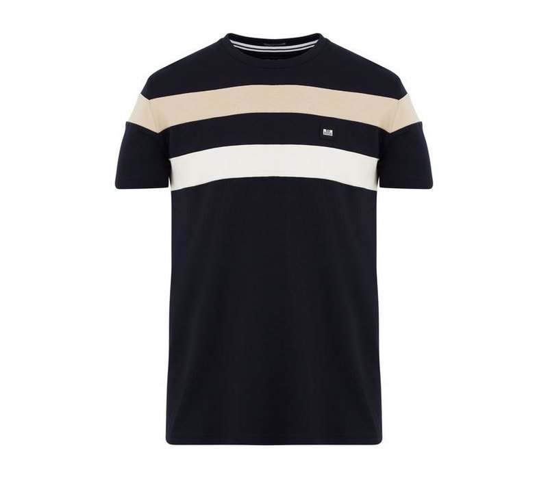 Weekend Offender Honopu striped t-shirt Navy