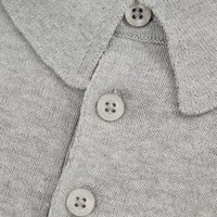 Weekend Offender Calanque fine cotton knit polo Grey Marl