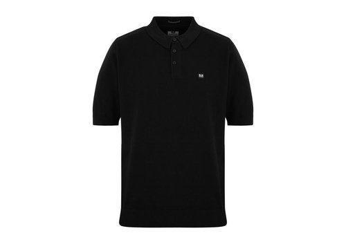 Weekend Offender Weekend Offender Calanque fine cotton knit polo Black