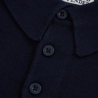 Weekend Offender Calanque fine cotton knit polo Navy