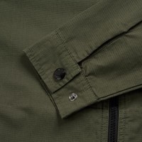 Weekend Offender Railay long sleeve cotton ripstop overshirt Dark Army Green