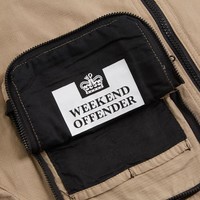 Weekend Offender Railay long sleeve cotton ripstop overshirt Stone