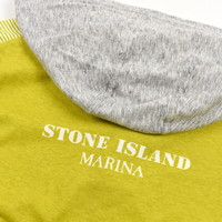 Stone Island Marina yellow hooded long sleeve sweatshirt L