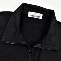 Stone Island black ripstop cotton anorak overshirt jacket L