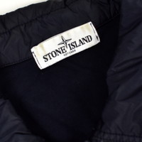Stone Island navy garment dyed crinkle rep ny overshirt jacket XL