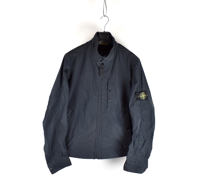 Stone Island navy micro reps biker jacket XXXL