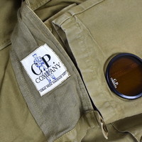 C.P. Company beige canvas cotton '988 mille miglia goggle jacket 54