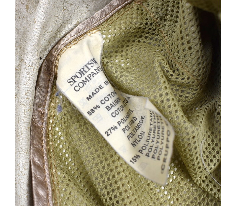 C.P. Company beige canvas cotton '991 continuative garment mille miglia goggle jacket 52